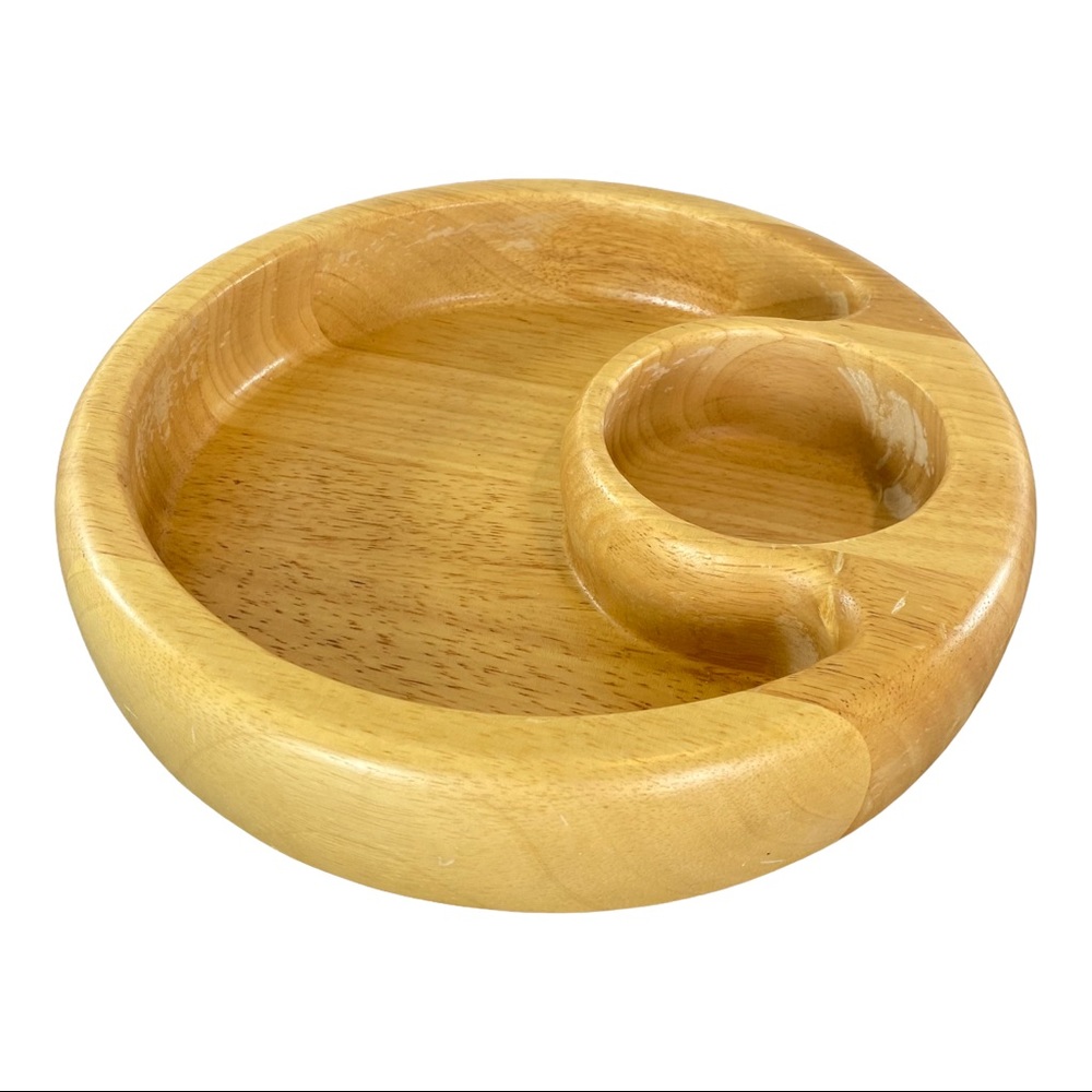 Crate and Barrel Wooden Bowl Organizer